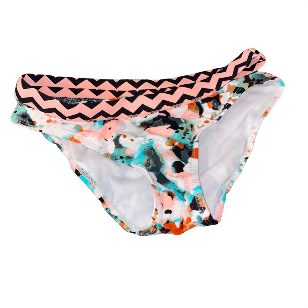 Hula Honey Side Cutout Bikini Bottoms XS Beach Bathing Suit Pink Swimwear Beach
